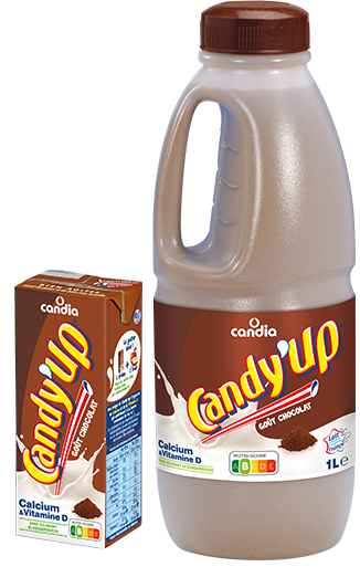 Boisson lactée chocolat caramel CANDY'UP : le pack de 6 briques de