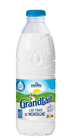 Lait frais pasteurisé entier montagne, Grandlait (1 L)  La Belle Vie :  Courses en Ligne - Livraison à Domicile