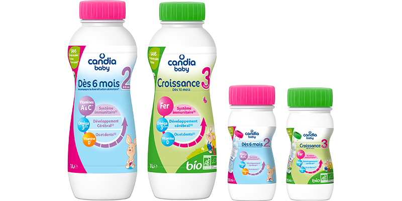 Lait 2ème âge jumbo pack - dès 6 mois , Candia Baby (18 x 25 cl)