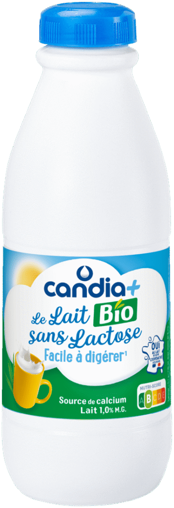 CANDIA+ Le lait Bio sans lactose 1 L