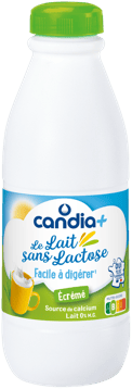 CANDIA+ Le lait sans lactose Écrémé 1 L