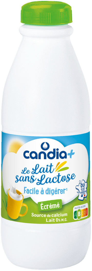 CANDIA+ Le lait sans lactose Écrémé 1 L