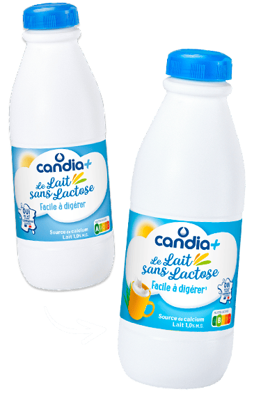 Nouveau pack CANDIA+ Le lait sans lactose